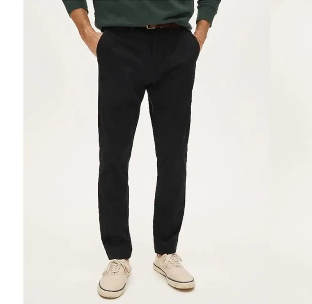 NWT J. Crew Men's 1040 Athletic Tapered-Fit Stretch Chino Pant Black 31/38